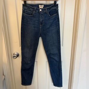L’AGENCE Size 29 High Rise Skinny Jeans Dark Wash Stretch Made USA